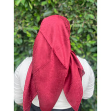 Starlit Satin Square Headscarf - Burgundy-Squares-The Little Tichel Lady