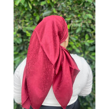 Starlit Satin Square Headscarf - Burgundy-Squares-The Little Tichel Lady