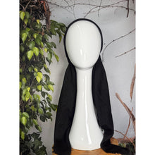 Turkish Cotton NON-SLIP Metallic Pretied w/ Long Tails - Black-pretieds-The Little Tichel Lady