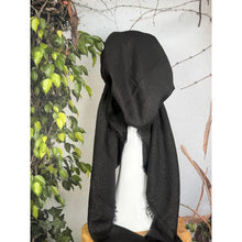 Turkish Cotton NON-SLIP Metallic Pretied w/ Long Tails - Black-pretieds-The Little Tichel Lady