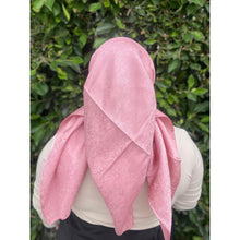 Starlit Satin Square Headscarf - Pink Panther