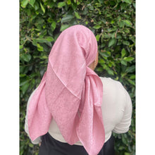 Starlit Satin Square Headscarf - Pink Panther