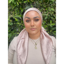 Starlit Satin Square Headscarf - Pale Taupe