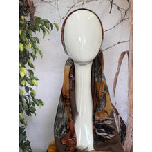 Turkish Cotton Textured NON-SLIP Print Pretied w/ Long Tails - Earthy/Neutral-pretieds-The Little Tichel Lady