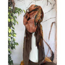 Turkish Cotton Textured NON-SLIP Print Pretied w/ Long Tails - Earthy/Neutral-pretieds-The Little Tichel Lady