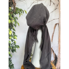 Turkish Cotton Textured NON-SLIP Pretied w/ Long Tails - Dark Gray-pretieds-The Little Tichel Lady