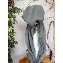 Turkish Cotton Textured NON-SLIP Pretied w/ Long Tails - Silver Gray-pretieds-The Little Tichel Lady