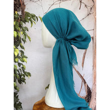 Turkish Cotton Textured NON-SLIP Pretied w/ Long Tails - Turquoise-pretieds-The Little Tichel Lady