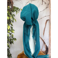 Turkish Cotton Textured NON-SLIP Pretied w/ Long Tails - Turquoise-pretieds-The Little Tichel Lady