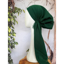 Turkish Cotton Textured NON-SLIP Pretied w/ Long Tails - Hunter Green-pretieds-The Little Tichel Lady