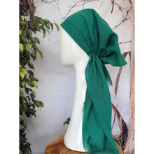 Turkish Cotton Textured NON-SLIP Pretied w/ Long Tails - Green-pretieds-The Little Tichel Lady
