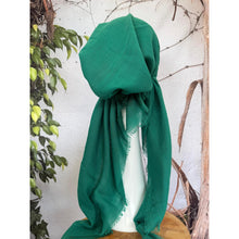 Turkish Cotton Textured NON-SLIP Pretied w/ Long Tails - Green-pretieds-The Little Tichel Lady