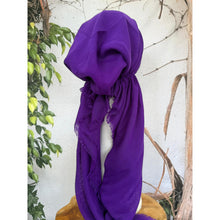 Turkish Cotton Textured NON-SLIP Pretied w/ Long Tails - Purple-pretieds-The Little Tichel Lady