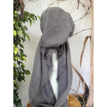 Turkish Cotton Textured NON-SLIP Pretied w/ Long Tails - Gray/Purple-pretieds-The Little Tichel Lady