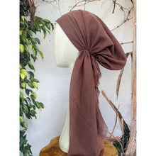 Turkish Cotton Textured NON-SLIP Pretied w/ Long Tails - Mauve-pretieds-The Little Tichel Lady