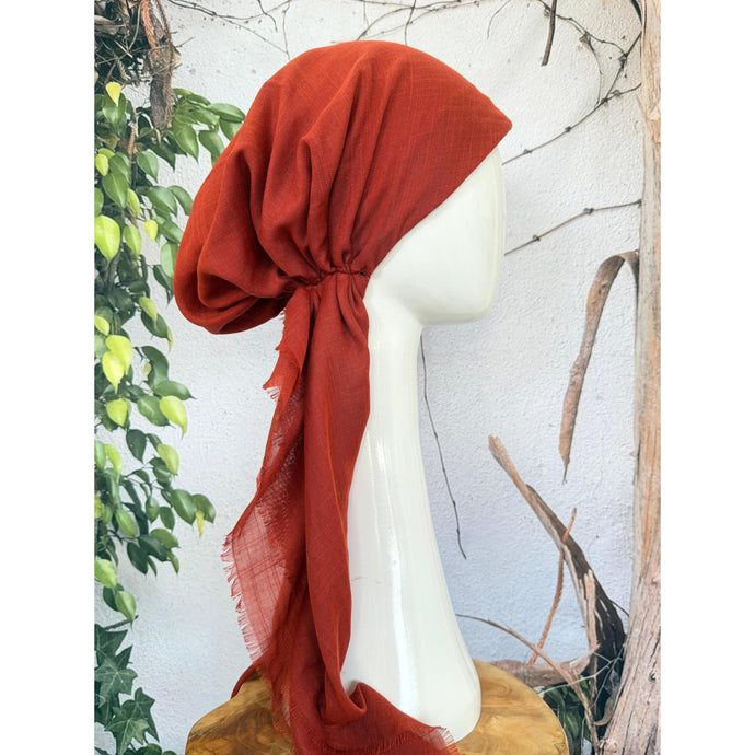 Turkish Cotton Textured NON-SLIP Pretied w/ Long Tails - Amber-pretieds-The Little Tichel Lady