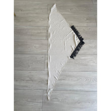 Rinati Lakel Satin Triangle - Neutral W/ Tassels-Triangle-The Little Tichel Lady