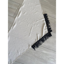 Rinati Lakel Satin Triangle - Neutral W/ Tassels-Triangle-The Little Tichel Lady