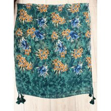 Cozy Israeli Print Headwrap + Tassel Details - Tie-Dye Floral-Long Wrap-The Little Tichel Lady