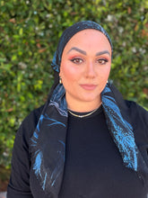 Butterfly Pop Textured Cotton Square - Blue-square-The Little Tichel Lady