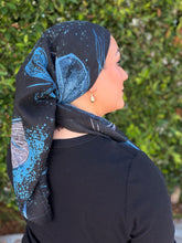 Butterfly Pop Textured Cotton Square - Blue-square-The Little Tichel Lady