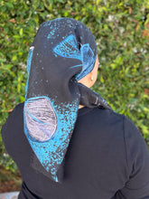 Butterfly Pop Textured Cotton Square - Blue-square-The Little Tichel Lady