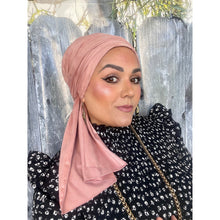 Faux Suede Stretchy Head Wrap - Blush-Long Wrap-The Little Tichel Lady