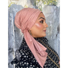 Faux Suede Stretchy Head Wrap - Blush-Long Wrap-The Little Tichel Lady