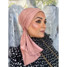 Faux Suede Stretchy Head Wrap - Blush-Long Wrap-The Little Tichel Lady