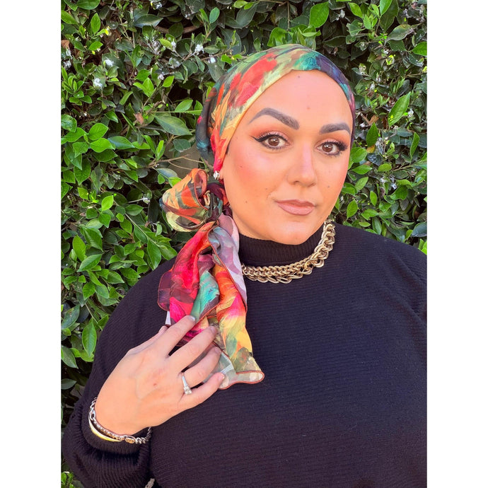 Rinati Lakel - Yom Yom, Vivid Floral-Specialty Items-The Little Tichel Lady