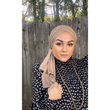 Faux Suede Stretchy Head Wrap - Wheat-Long Wrap-The Little Tichel Lady