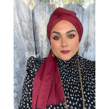 Faux Suede Stretchy Head Wrap - Brick-Long Wrap-The Little Tichel Lady