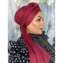 Faux Suede Stretchy Head Wrap - Brick-Long Wrap-The Little Tichel Lady