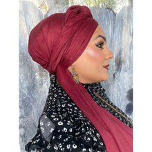 Faux Suede Stretchy Head Wrap - Brick-Long Wrap-The Little Tichel Lady