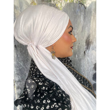 Faux Suede Stretchy Head Wrap -  White