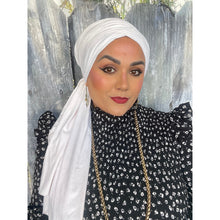 Faux Suede Stretchy Head Wrap -  White