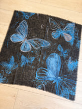Butterfly Pop Textured Cotton Square - Blue-square-The Little Tichel Lady