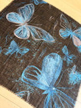 Butterfly Pop Textured Cotton Square - Blue-square-The Little Tichel Lady