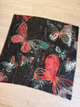 Butterfly Pop Textured Cotton Square - Rust/Green-square-The Little Tichel Lady