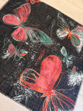 Butterfly Pop Textured Cotton Square - Rust/Green-square-The Little Tichel Lady