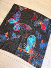 Butterfly Pop Textured Cotton Square - Blue/Pink-square-The Little Tichel Lady