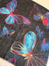 Butterfly Pop Textured Cotton Square - Blue/Pink-square-The Little Tichel Lady