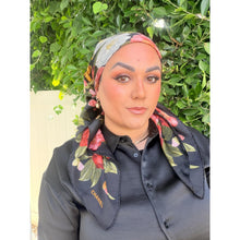 Chanel Authentic Vintage Designer Headscarf, Camellia Floral-Designer headscarf-The Little Tichel Lady