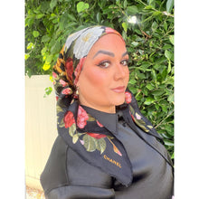 Chanel Authentic Vintage Designer Headscarf, Camellia Floral-Designer headscarf-The Little Tichel Lady