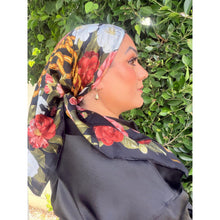 Chanel Authentic Vintage Designer Headscarf, Camellia Floral-Designer headscarf-The Little Tichel Lady