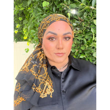 Dior Authentic Designer Long Headscarf, Baroque Black/Gold-Designer headscarf-The Little Tichel Lady
