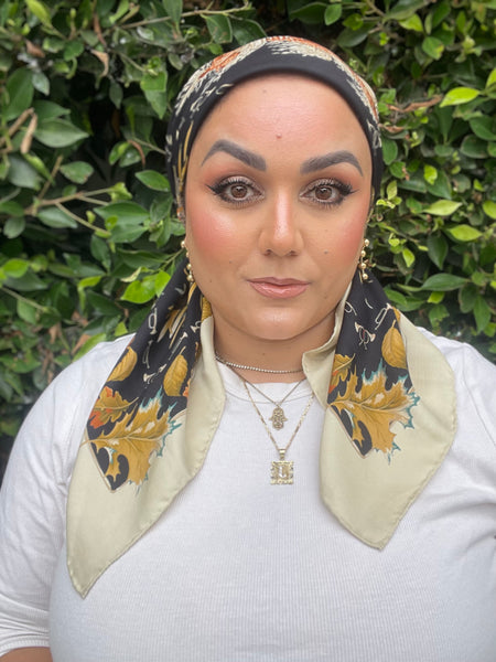 Ferragamo Authentic Vintage Designer Headscarf, Birds of a Feather-Designer headscarf-The Little Tichel Lady