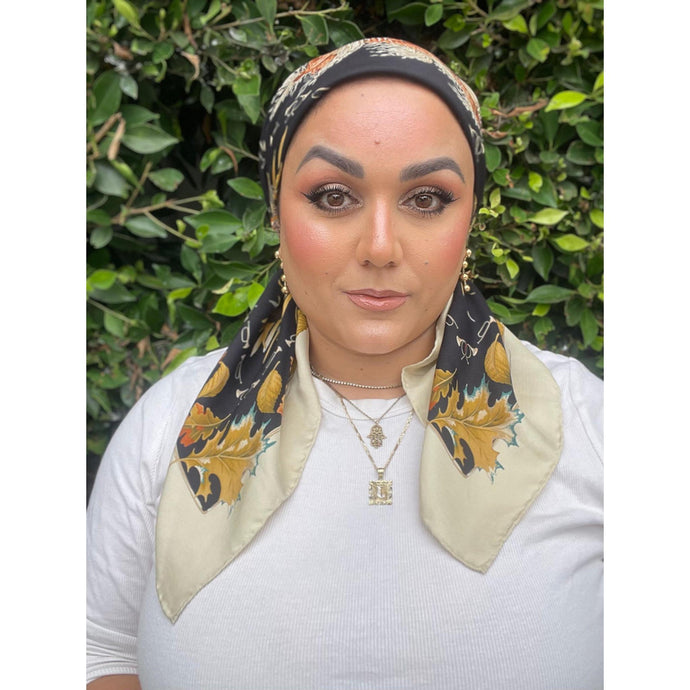 Ferragamo Authentic Vintage Designer Headscarf, Birds of a Feather-Designer headscarf-The Little Tichel Lady