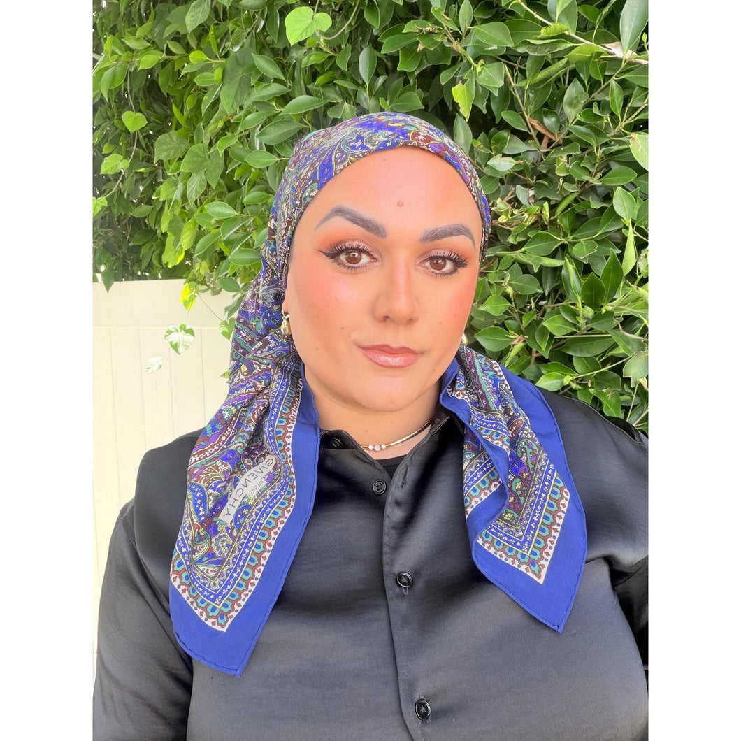 Givenchy Authentic Designer Headscarf, Paisley & Floral-Designer headscarf-The Little Tichel Lady