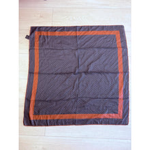 Classic Inspired G Print Square - Black/Cinnamon-Squares-The Little Tichel Lady